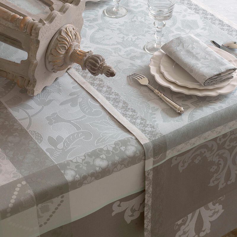 Chemin de table Azulejos Ciment 55x150 100% coton, , hi-res image number 0
