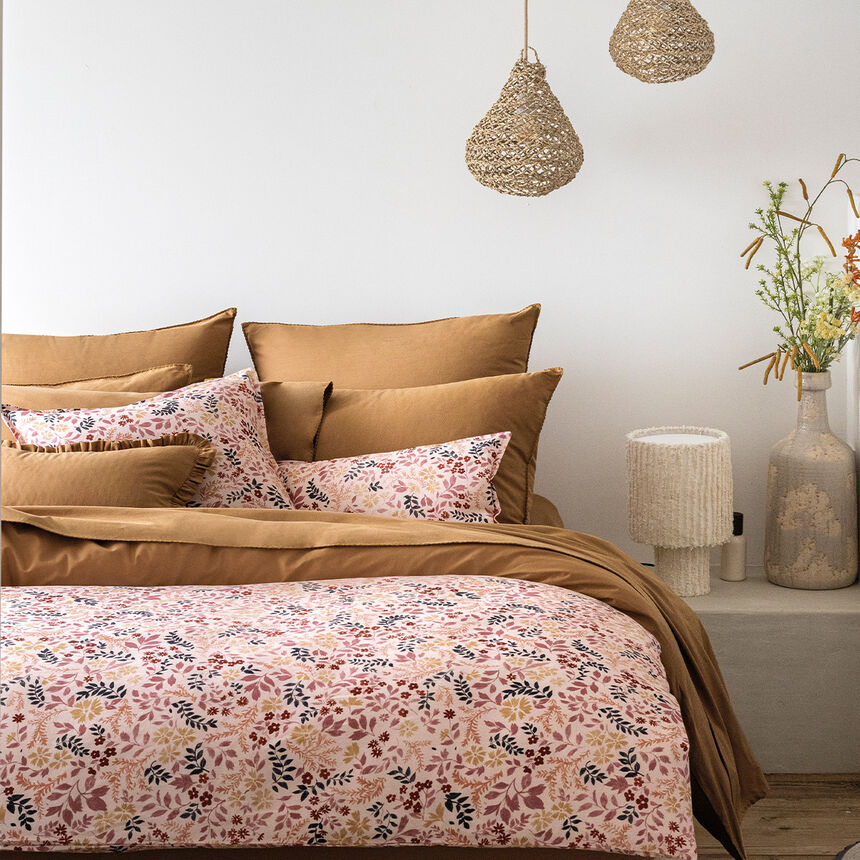 Housse de courtepointe Campagne Rose 90X180 50% coton - 50% lin, , hi-res image number 1