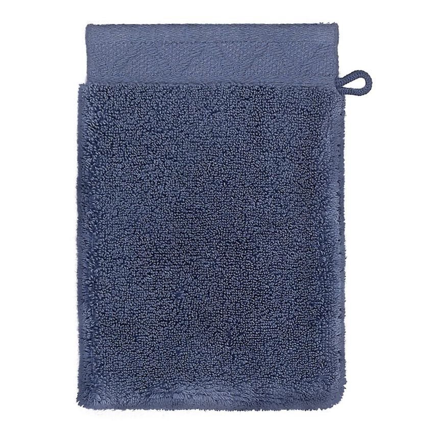 Gant de toilette Caresse Bleu orient 15x22 100% coton, , hi-res image number 0