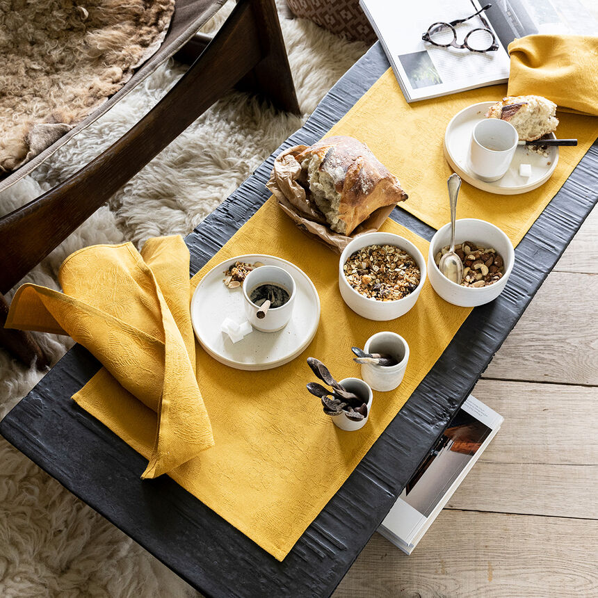 Set de table enduit Marie-Galante Moutarde 52x38 100% coton, , hi-res image number 0