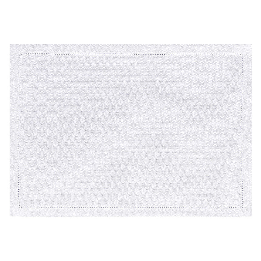 Set de table Portofino G&eacute;o Bianco 50x36 100% lin, , hi-res image number 0