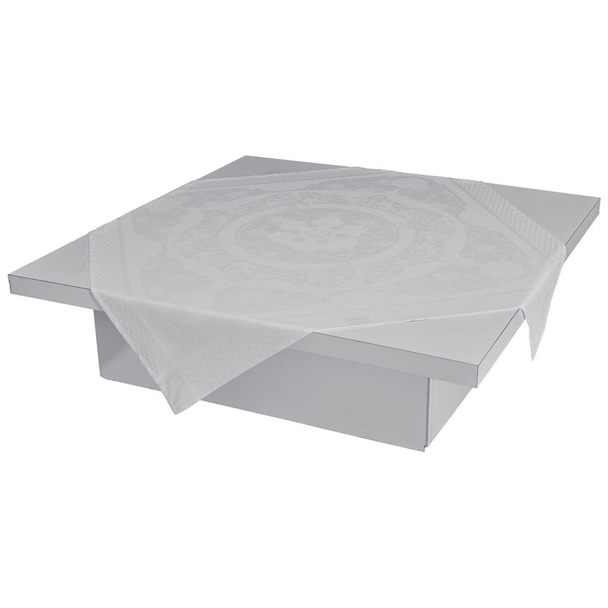 Nappe Duchesse Blanc 175x175 100% coton, , hi-res image number 1