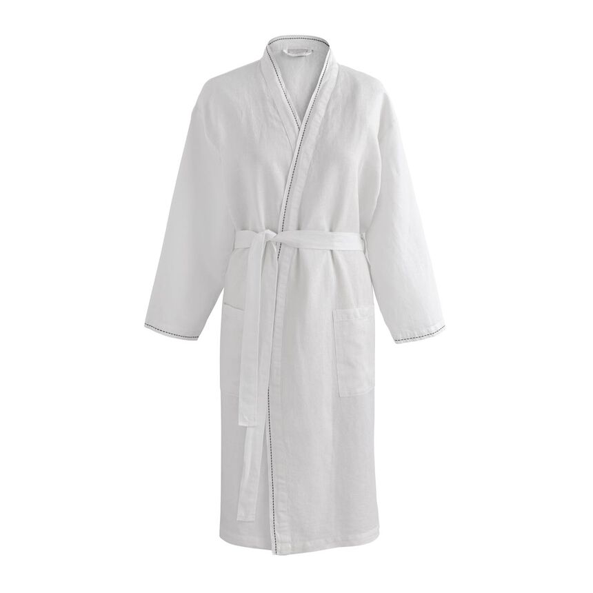 Kimono Nuances Blanc XS/S 50% coton - 50% lin, , hi-res image number 0
