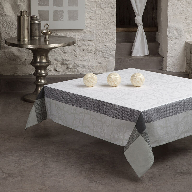 Nappe Pondichéry Marbre 175x175 100% lin, , hi-res image number 0