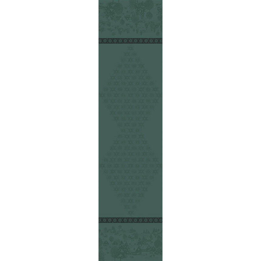 Chemin de table Sous les &eacute;toiles Gui 50x150 100% coton, longues fibres, , hi-res image number 1
