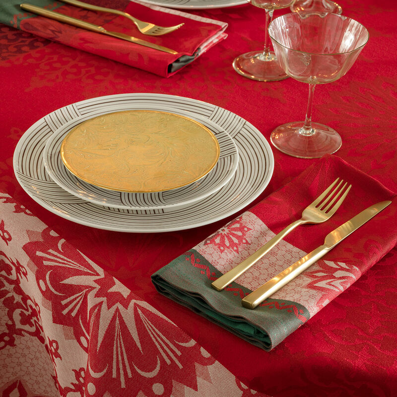 Serviette de table Lumières d'étoiles Rubis 55x55 100% coton, , hi-res image number 0