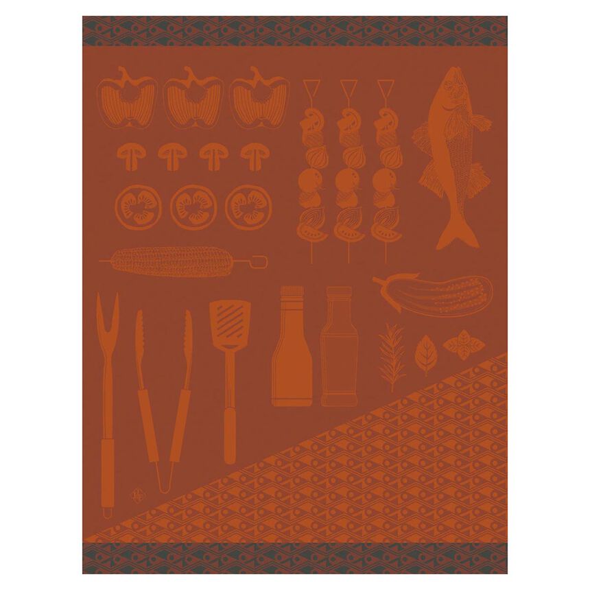 Torchon Braise Feu 60x80 100% coton, longues fibres, , hi-res image number 0