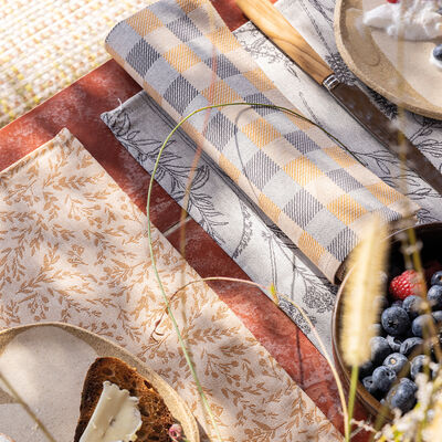 Serviette de table Champ&ecirc;tre Enduit Coton
