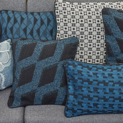 Housse de coussin Echo Lagon 40x40 93% Coton/ 6% Polyester/ 1% Polyamide