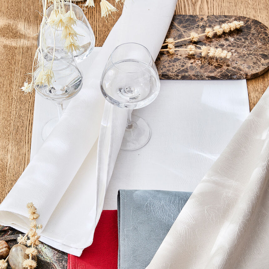 Set de table enduit Marie-Galante Blanc 52x38 100% coton, , hi-res image number 0