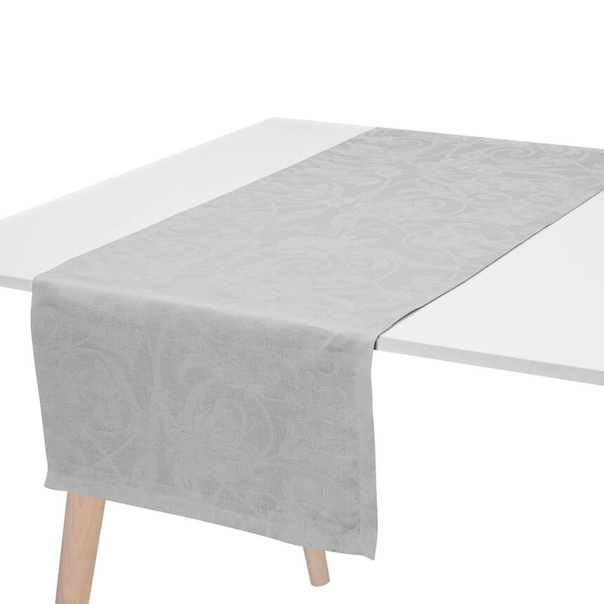 Chemin de table Tivoli Perle 50x150 100% lin, , hi-res image number 0