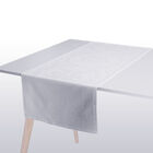 Chemin de table Duchesse Blanc 50x150 100% coton, , hi-res image number 1