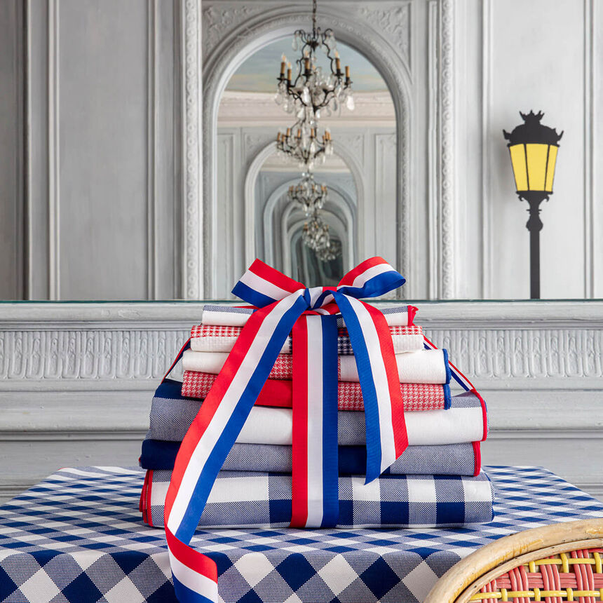 Nappe Elys&eacute;e Tricolore 150x150 100% coton, , hi-res image number 2