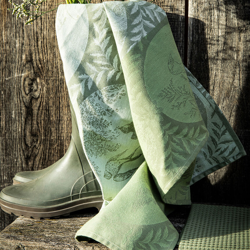 Torchon Jos&eacute;phine Herbe 60x80 100% coton, , hi-res image number 0