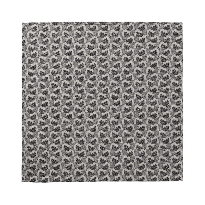 Serviette de table Empreintes Pois Charbon 50x50 100% coton, , hi-res image number 1