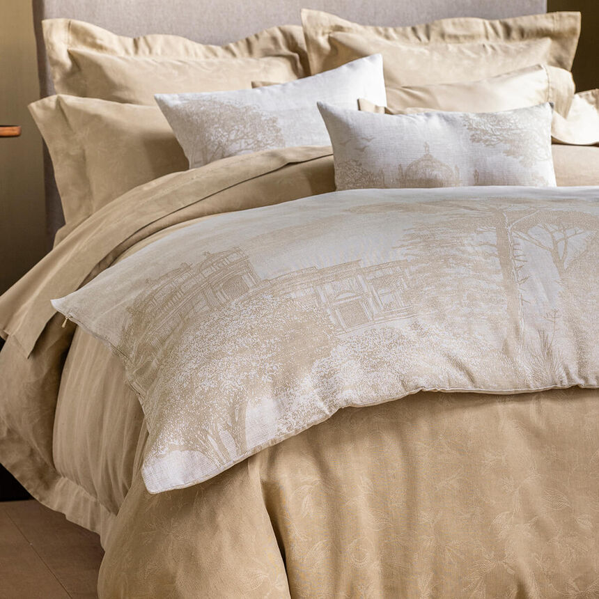 Housse de coussin Symphonie S&eacute;pia 30x50 50% coton - 50% lin, , hi-res image number 0