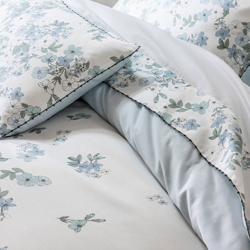 Drap plat Manuka Ciel 190X290 100% coton, , hi-res image number 2