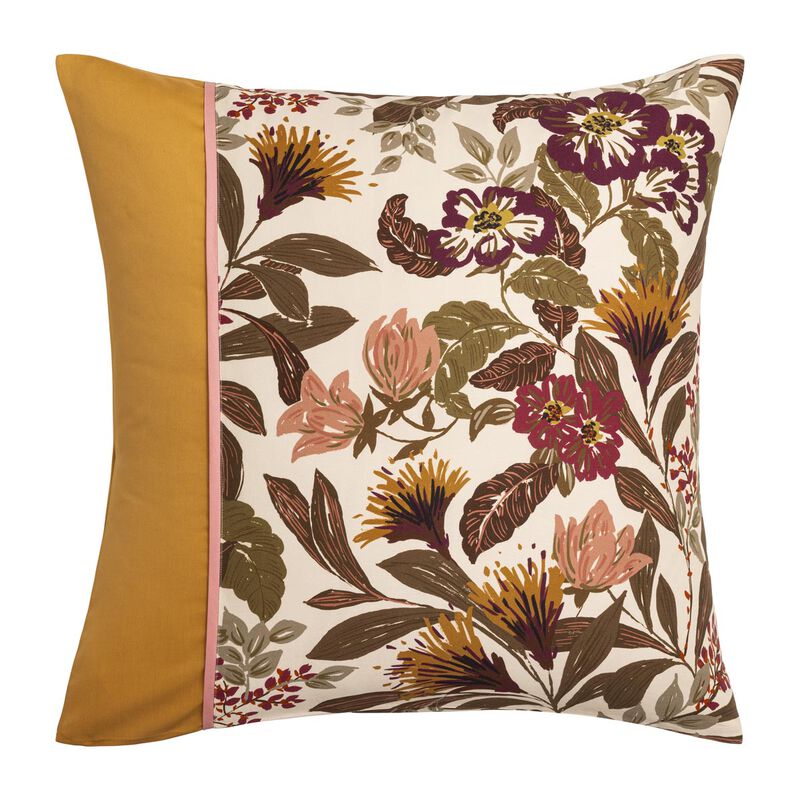 Taie Panache de fleurs Miel 40X80 100% coton, , hi-res image number 1