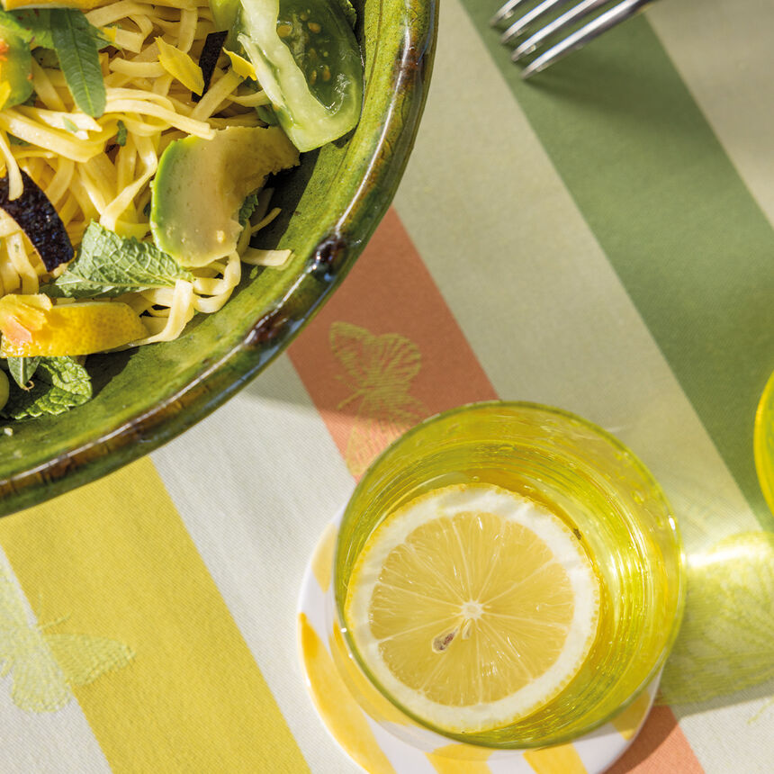 Chemin de table Bal des papillons Citrus 50x150 100% coton, , hi-res image number 1