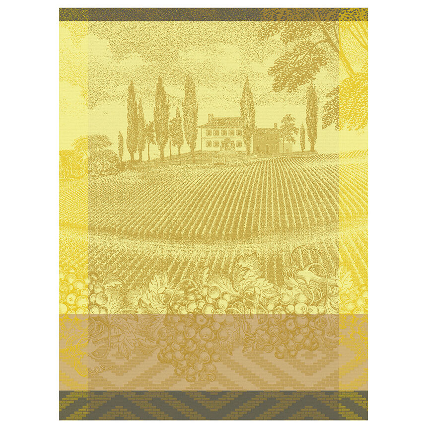 Torchon Vignoble Terre 60x80 100% coton, , hi-res image number 0