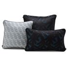 Housse de coussin Empreintes Lagon 50x30 82% coton / 18% viscose, , hi-res image number 1