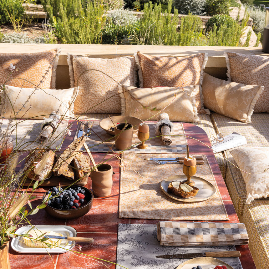 Housse de coussin Champ&ecirc;tre Brindilles 50x50 100% coton, , hi-res image number 3