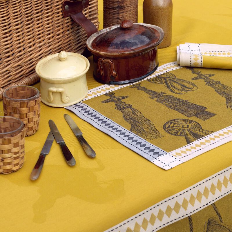 Set de table Manège Paille 54x38 100% coton, , hi-res image number 0