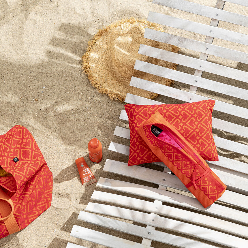 Coussin de plage Mono&iuml; Capucine 32x25 100% coton, , hi-res image number 0