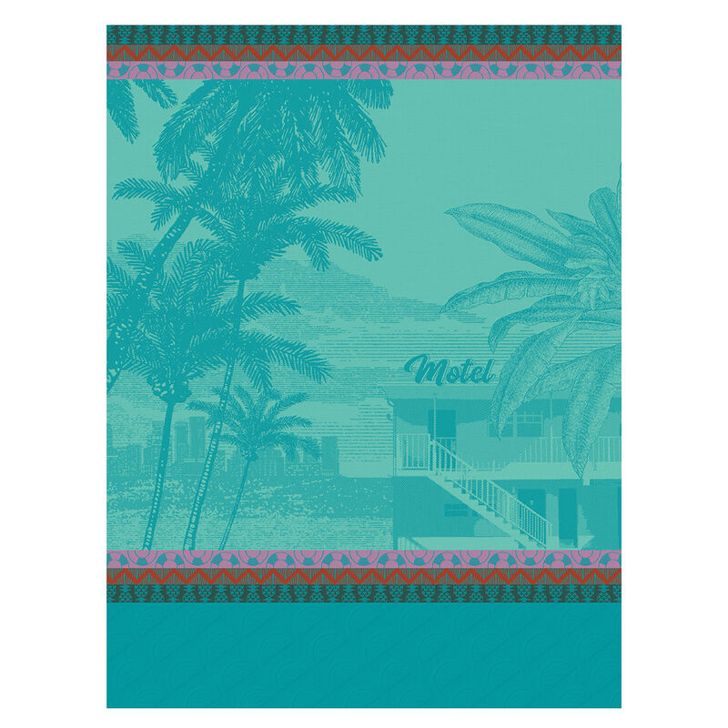 Torchon Voyage en Californie Piscine 60x80 100% coton, , hi-res image number 0