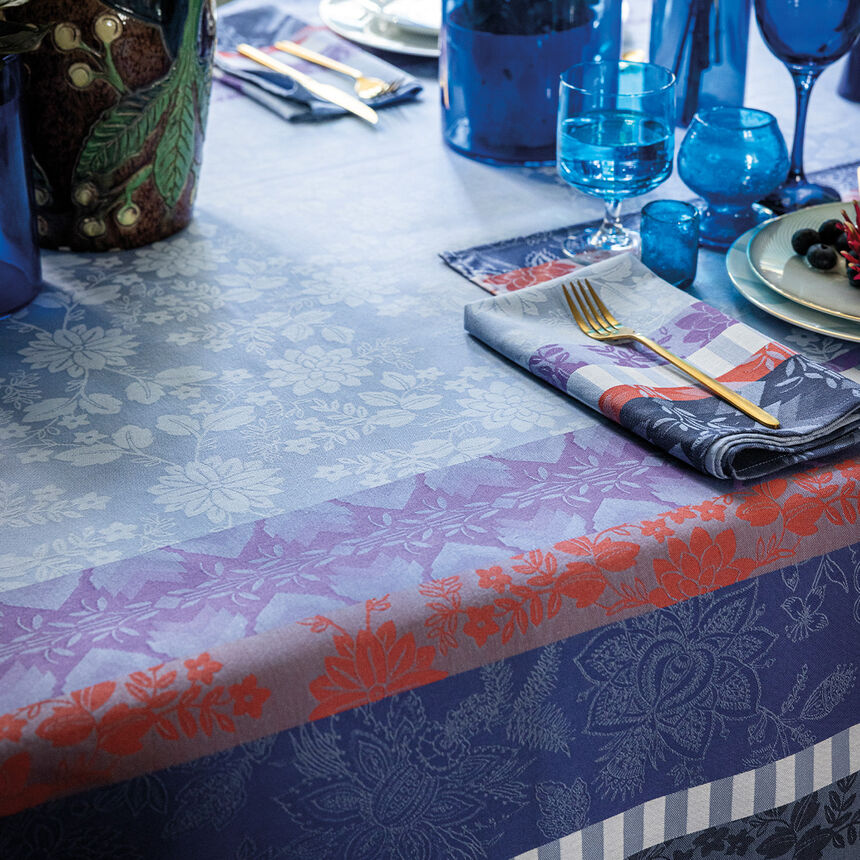 Nappe enduite Gipsy Azur 175x175 100% coton, , hi-res image number 2