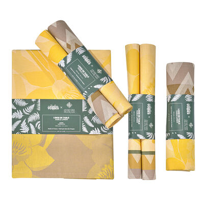 Lot de 2 sets de table enduit La Vie en Vosges Coton,  Lot de 2 sets de table enduit La Vie en Vosges Coton