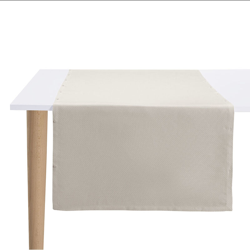 Chemin de table Portofino Pluriel Sabbia 55x175 100% lin, , hi-res image number 0