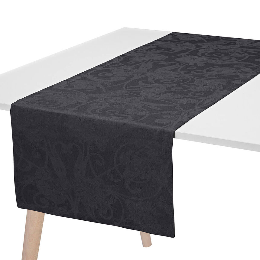 Chemin de table Tivoli Onyx 50x150 100% lin, , hi-res image number 0