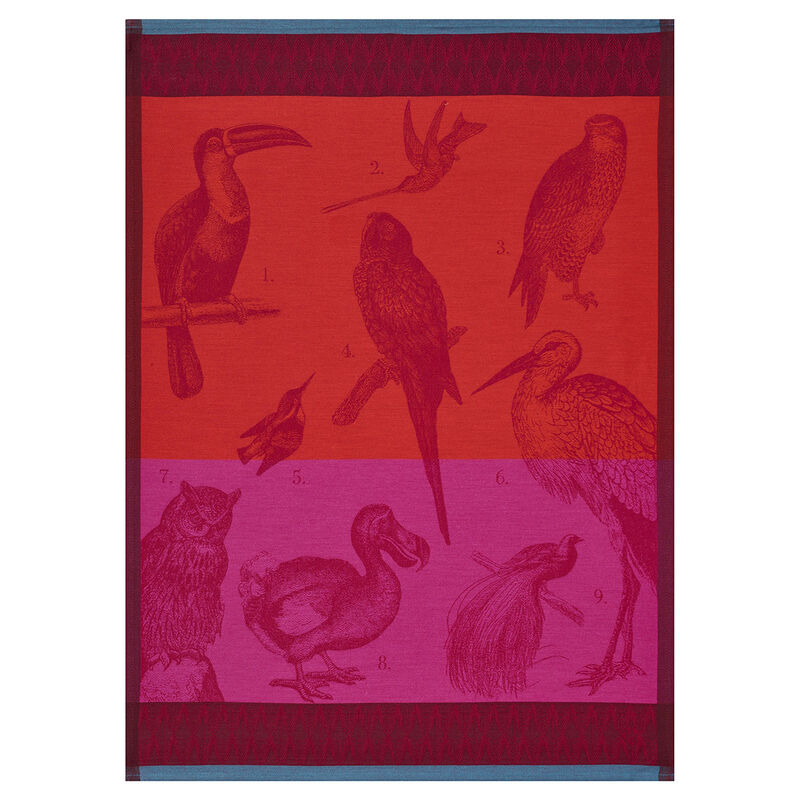 Torchon Planche animalière Volière Bengale 60x80 100% coton, , hi-res image number 0