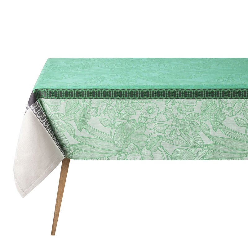 Nappe Escapade Tropicale Caméléon 120x120 100% lin, , hi-res image number 1