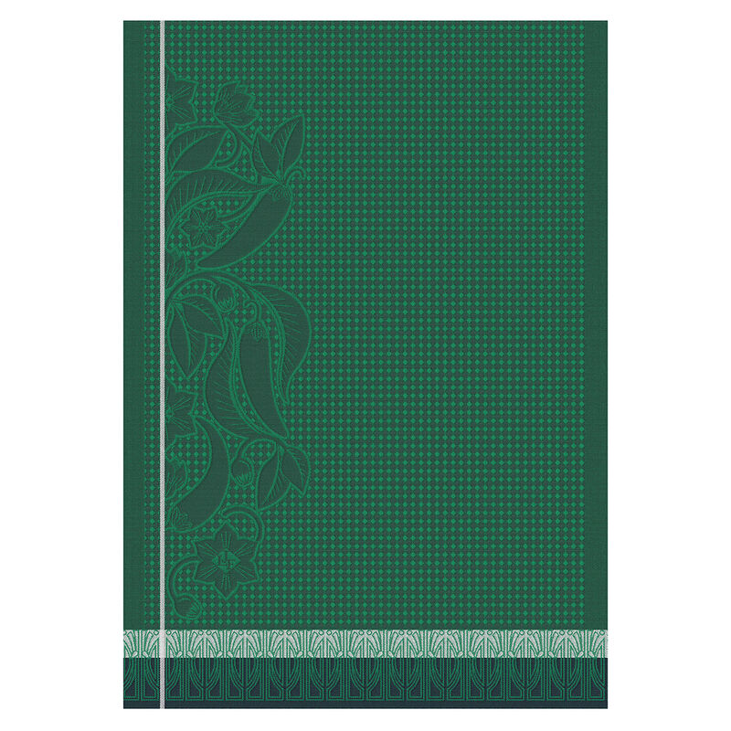 Essuie-mains Piments Vert 54x38 100% coton, , hi-res image number 0