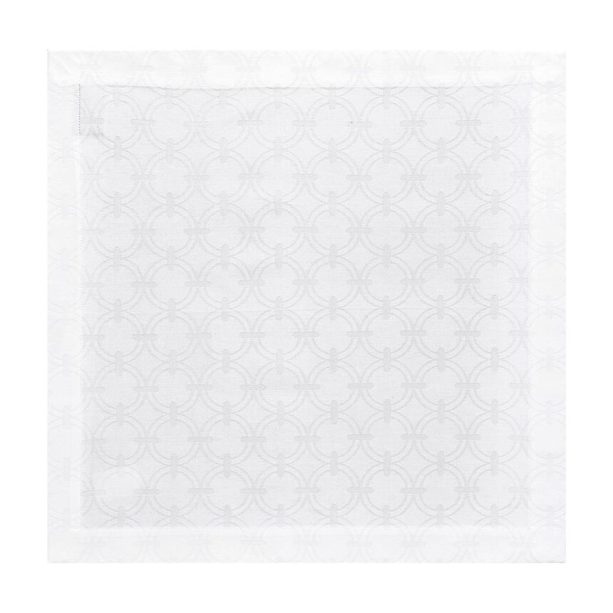 Serviette de table Anneaux Blanc 50x50 100% coton, , hi-res image number 2