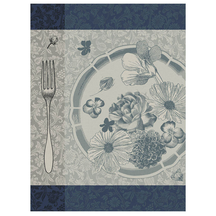 Torchon Fleurs &agrave; croquer Etamine 60x80 100% coton, , hi-res image number 0