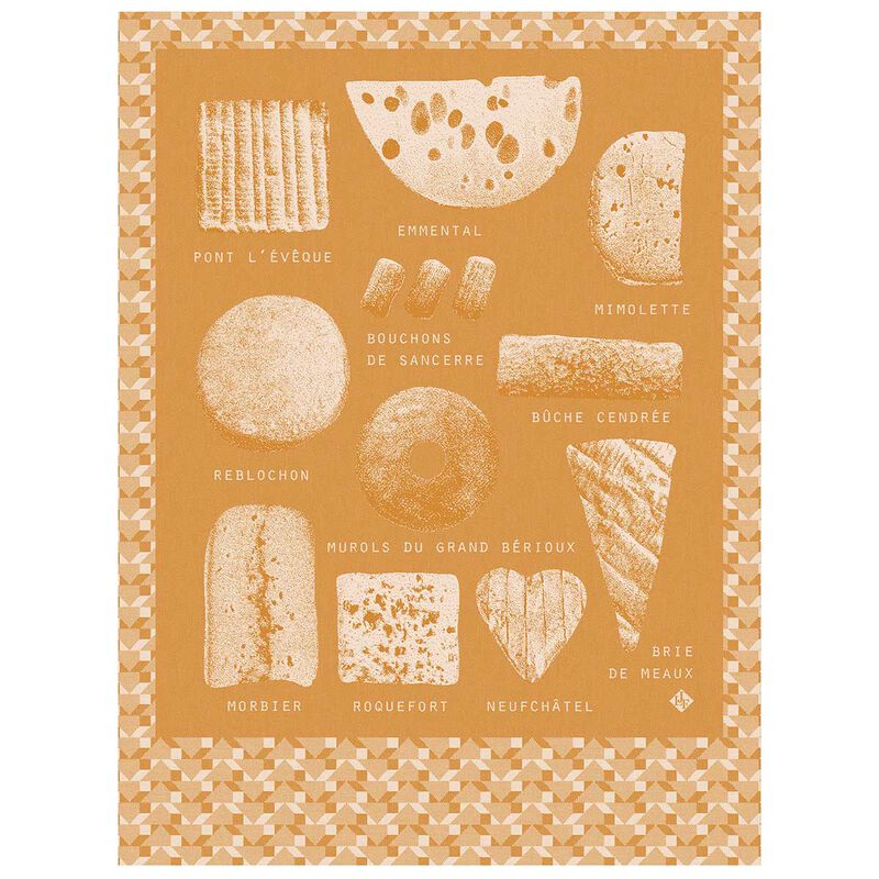 Torchon Fromages Mimolette 60x80 100% coton, , hi-res image number 1