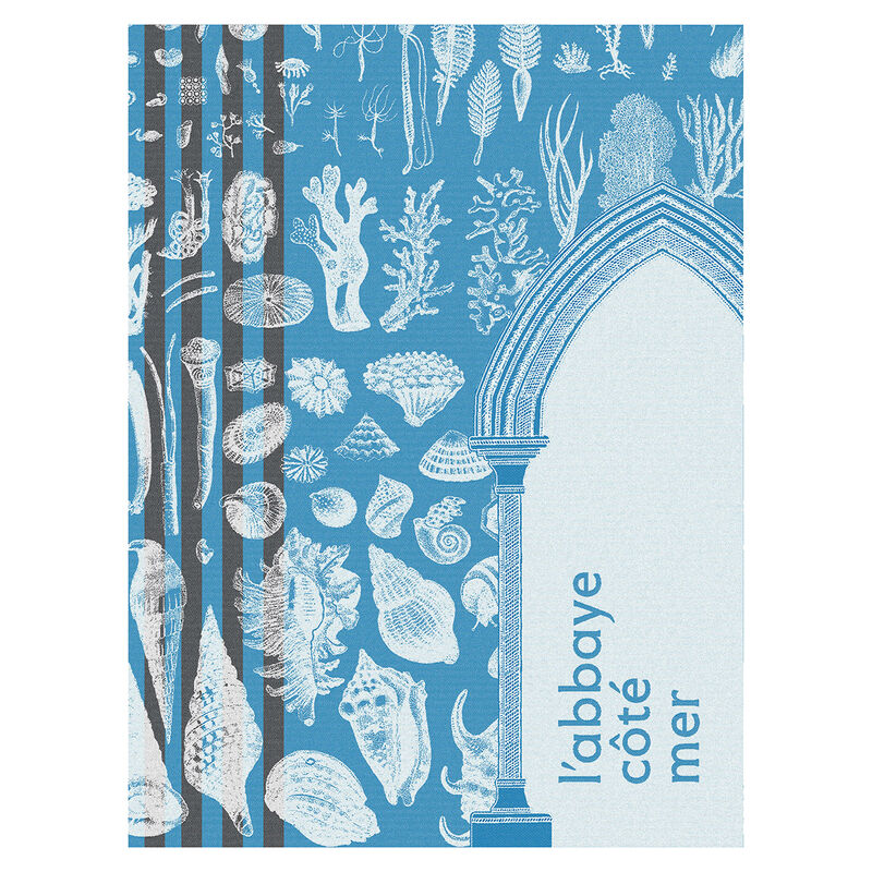 Torchon Abbaye Mer Azur 60x80 100% coton, , hi-res