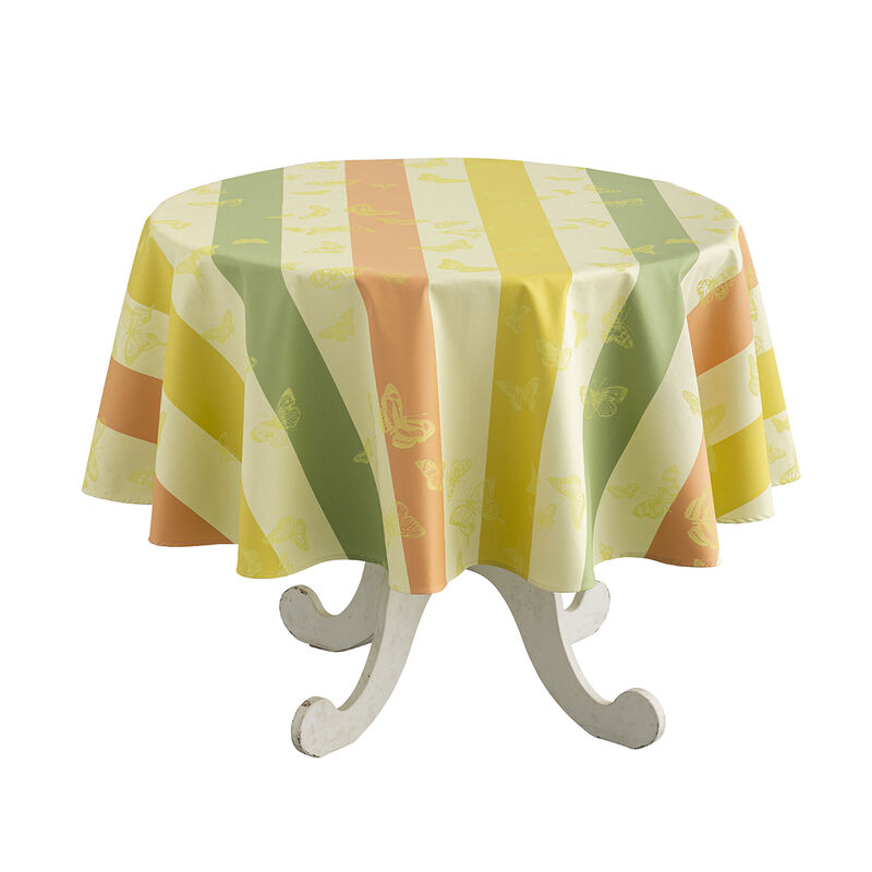 Nappe enduite Bal des papillons Enduit Citrus 175x175 100% coton, , hi-res image number 1