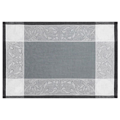 Set de table Ottomane Ardoise 54x38 100% lin,  Set de table Ottomane Ardoise 54x38 100% lin