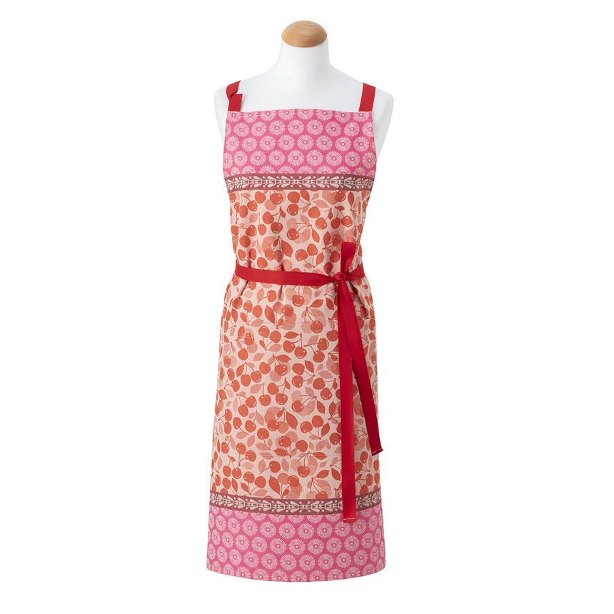 Tablier Cerises Griotte 90x90 100% coton, , hi-res image number 1