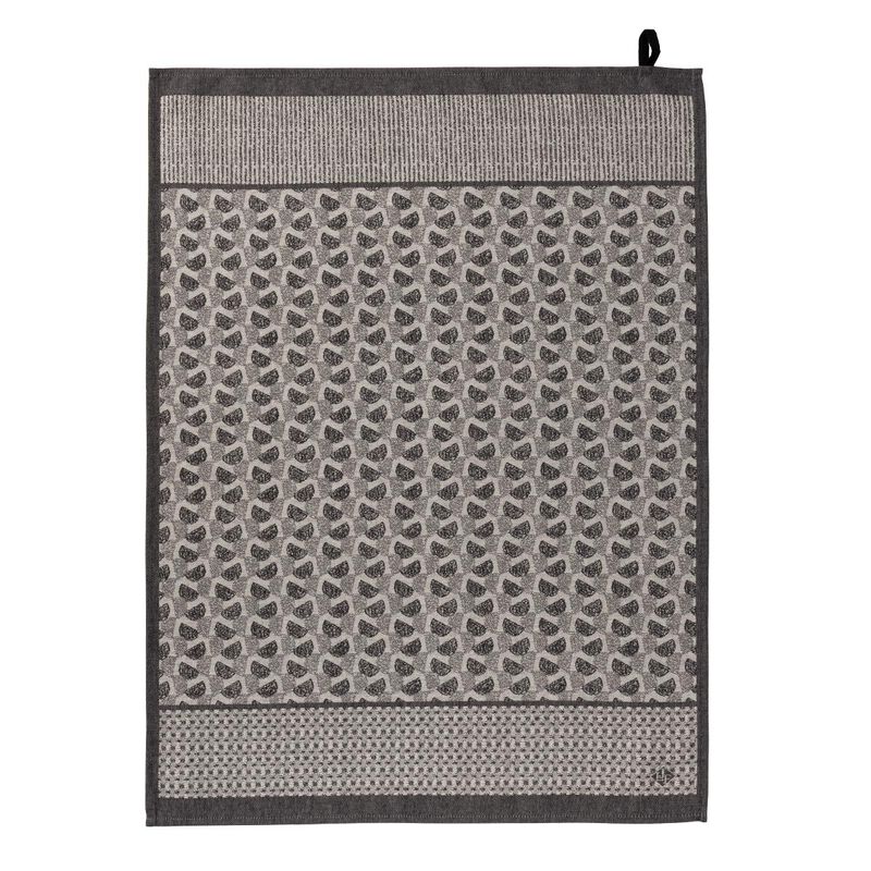 Torchon Empreintes Charbon 60x80 100% coton, , hi-res image number 0