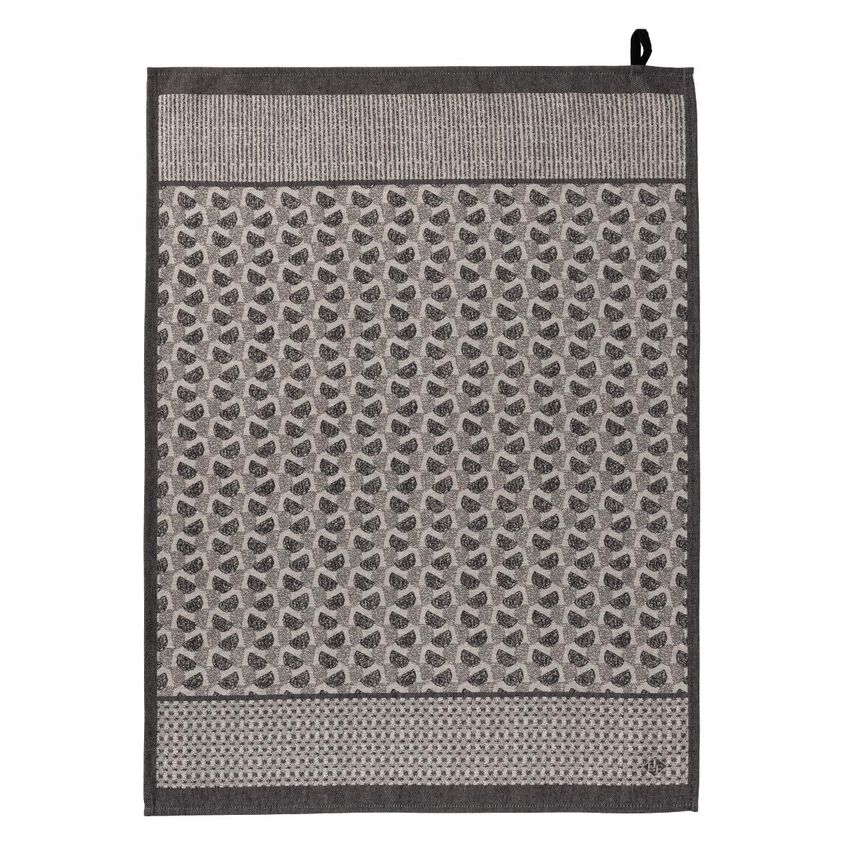 Torchon Empreintes Charbon 60x80 100% coton, , hi-res