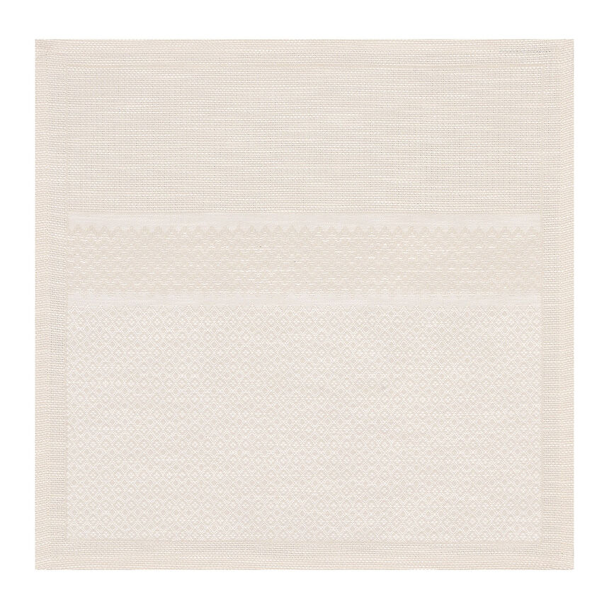 Serviette de table Slow Life Sable 47x47 89% coton / 11% lin, , hi-res image number 1
