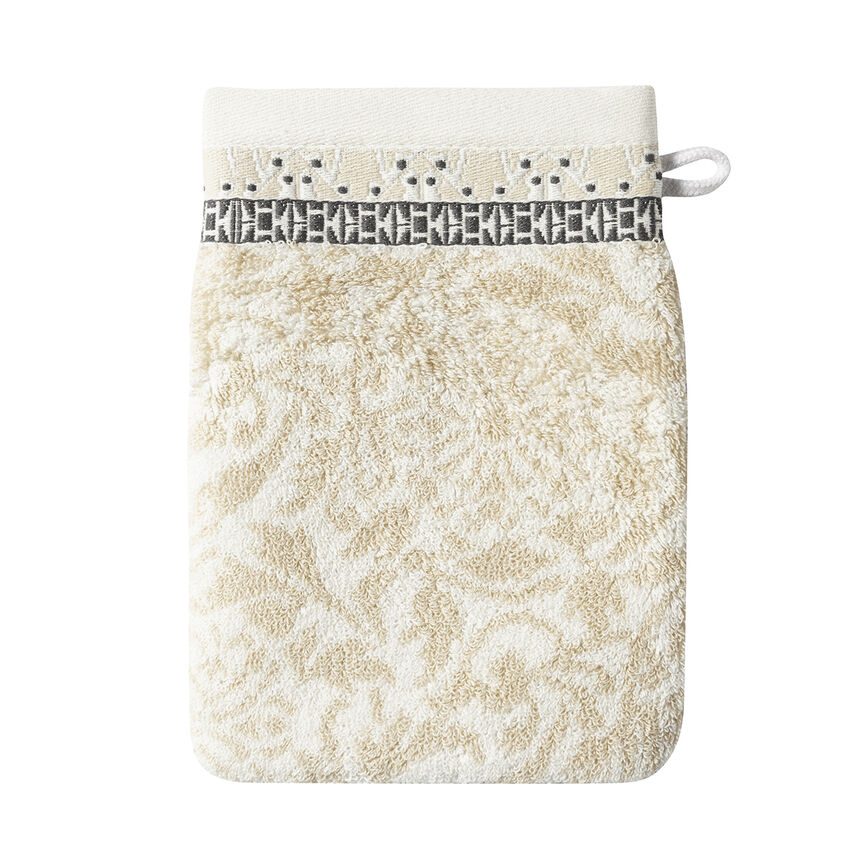 Gant de toilette Charme Cr&egrave;me 15x22 100% coton, , hi-res image number 1