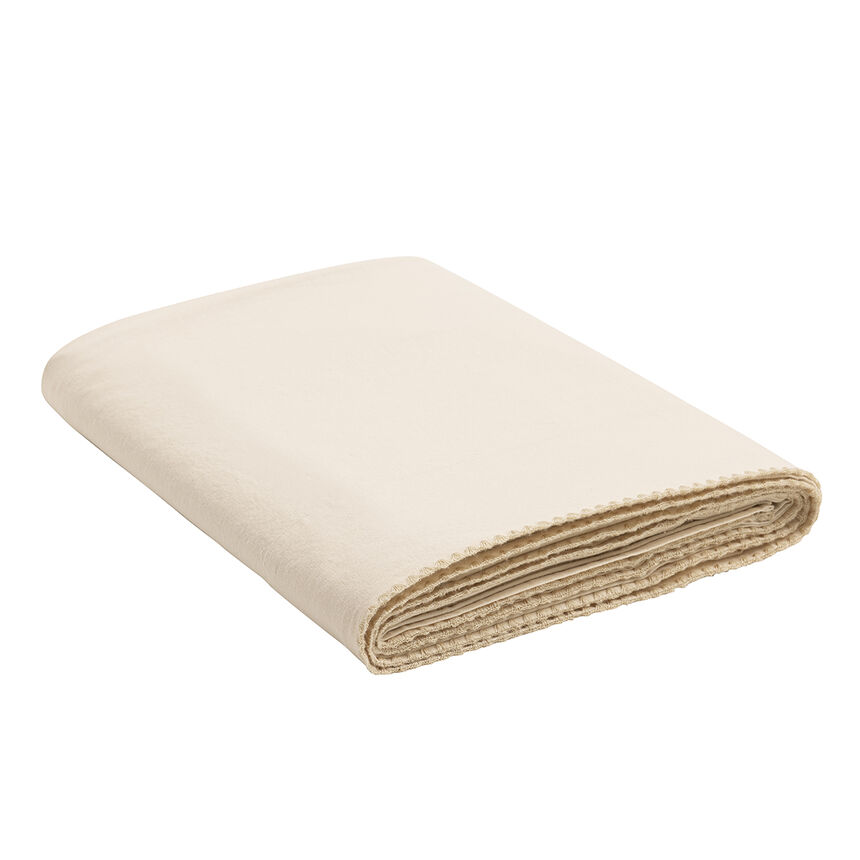 Drap plat Eclat Amande 190X290 100% coton, , hi-res