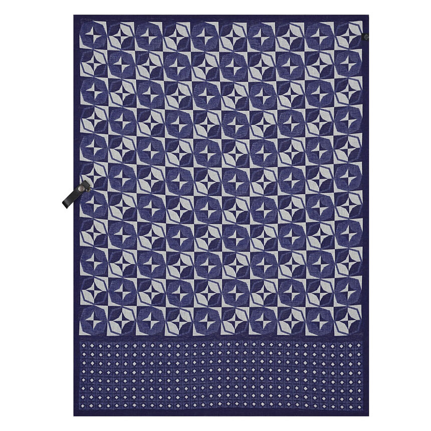 Torchon Bistro jules Indigo 60x80 100% coton, , hi-res image number 0