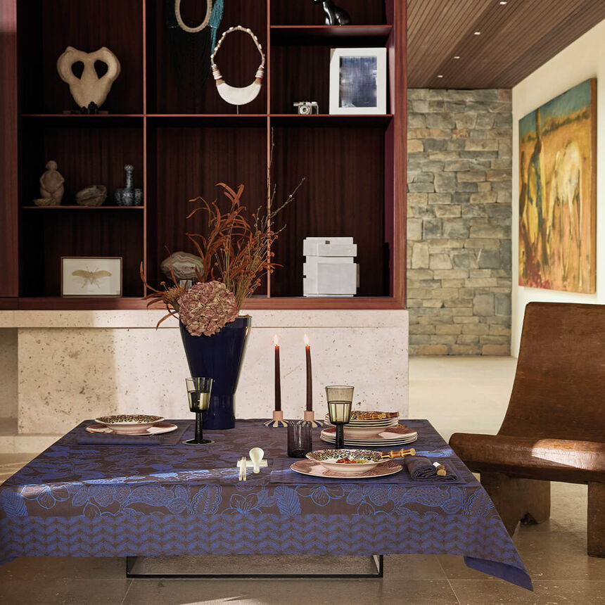 Nappe Sulawesi Terre Indigo 150x150 100% coton, longues fibres, , hi-res image number 3
